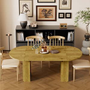 Gracie Oaks 70.8'' Oval Dining Room Table For 6-8, Farmhouse Kitchen ...